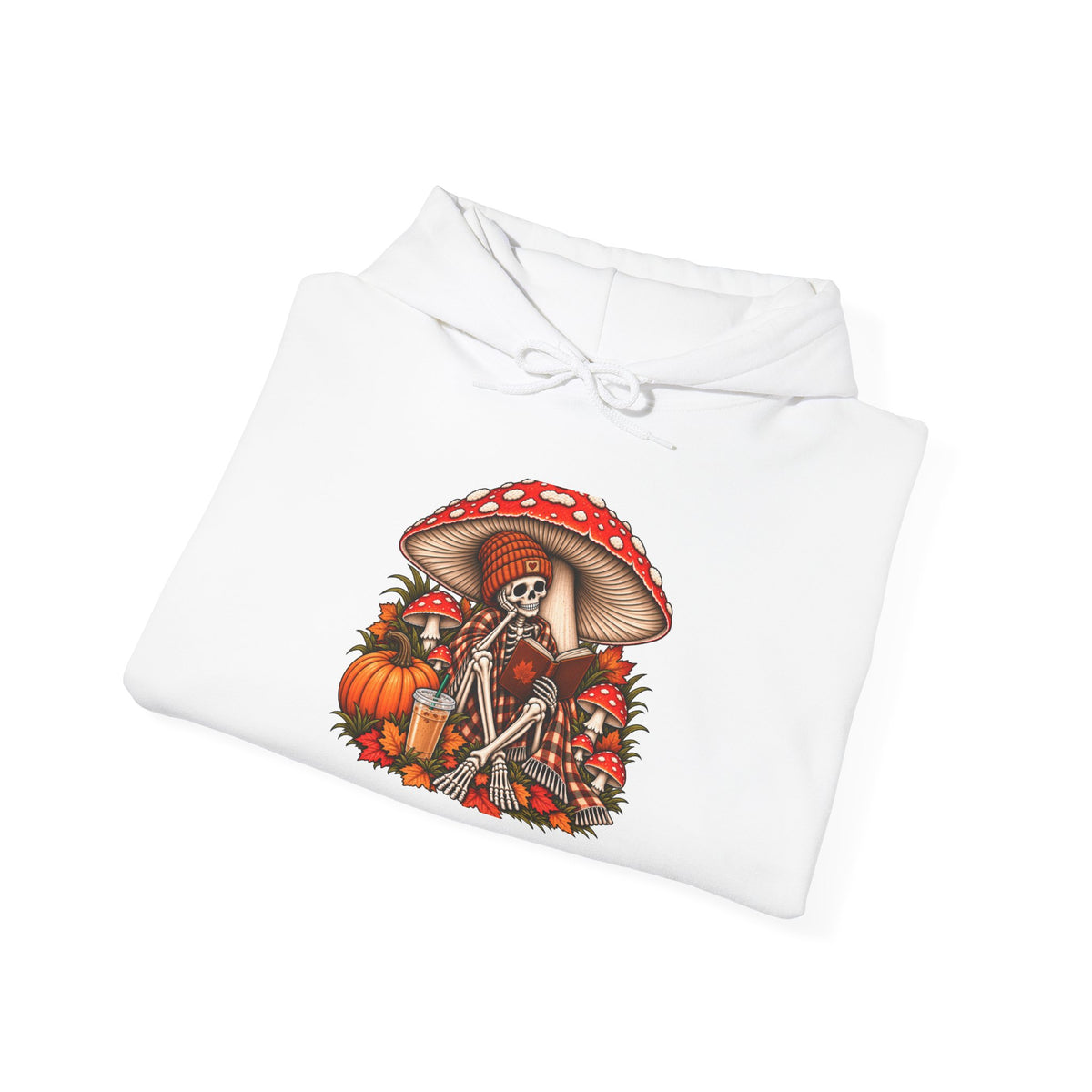 Autumn Mushroom Skeleton Hoodie - Graphic Hoodie