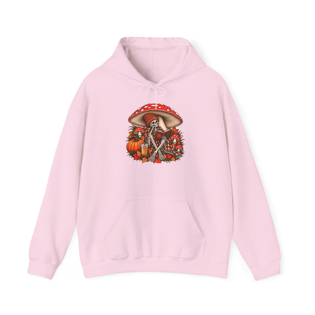 Autumn Mushroom Skeleton Hoodie - Graphic Hoodie