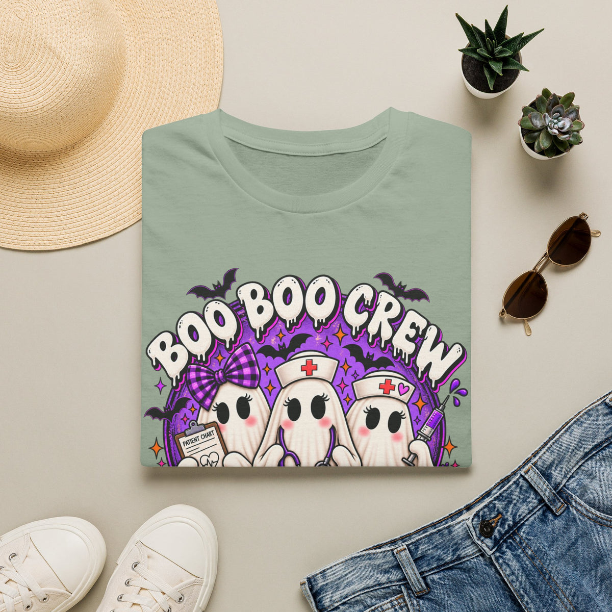 Boo Boo Crew T-Shirt - Halloween Nurse Graphic Tee