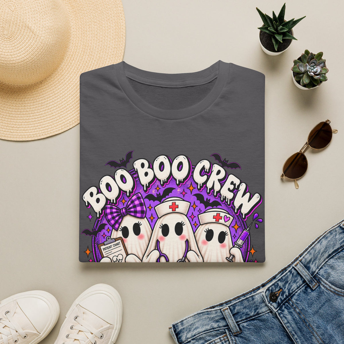 Boo Boo Crew T-Shirt - Halloween Nurse Graphic Tee