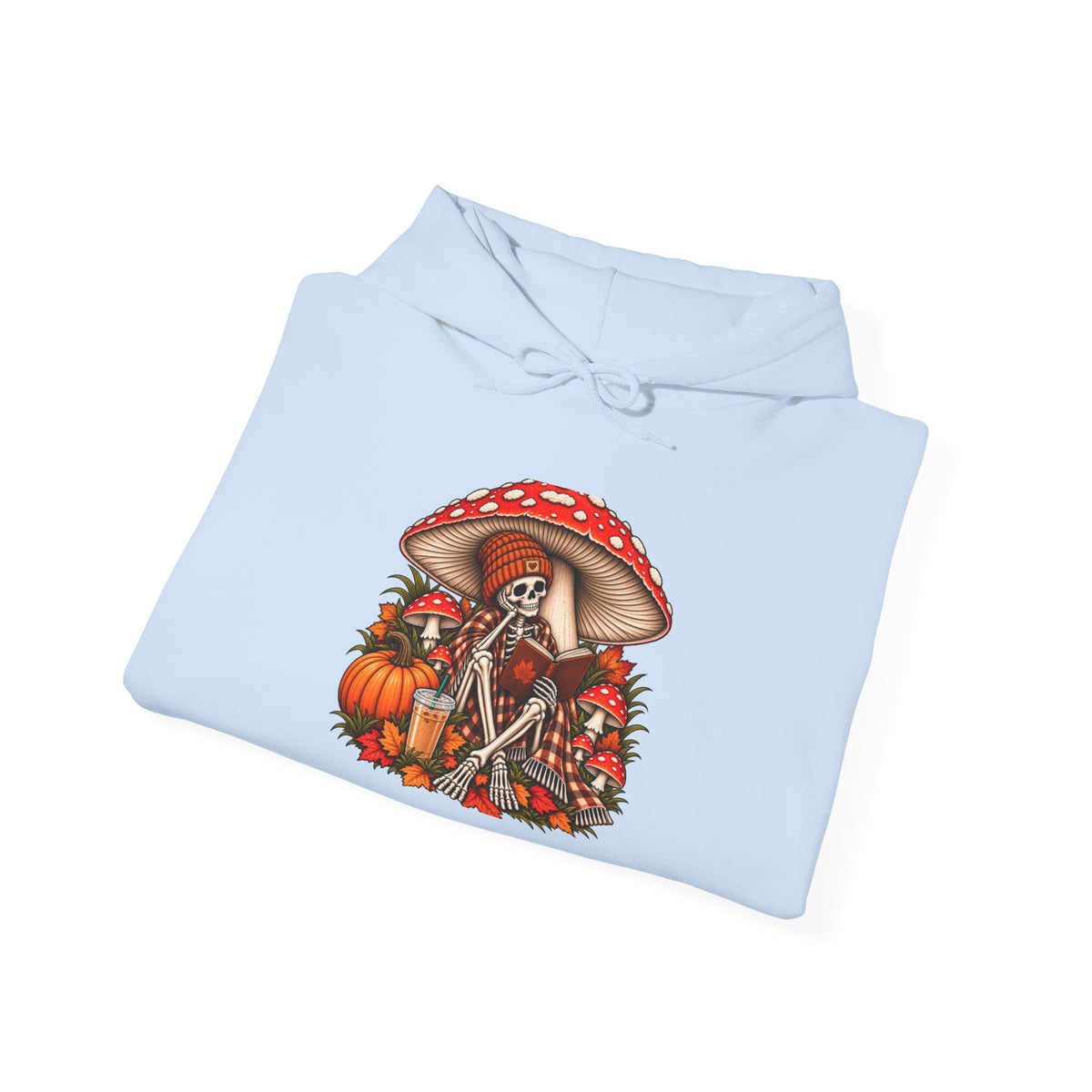 Autumn Mushroom Skeleton Hoodie - Graphic Hoodie