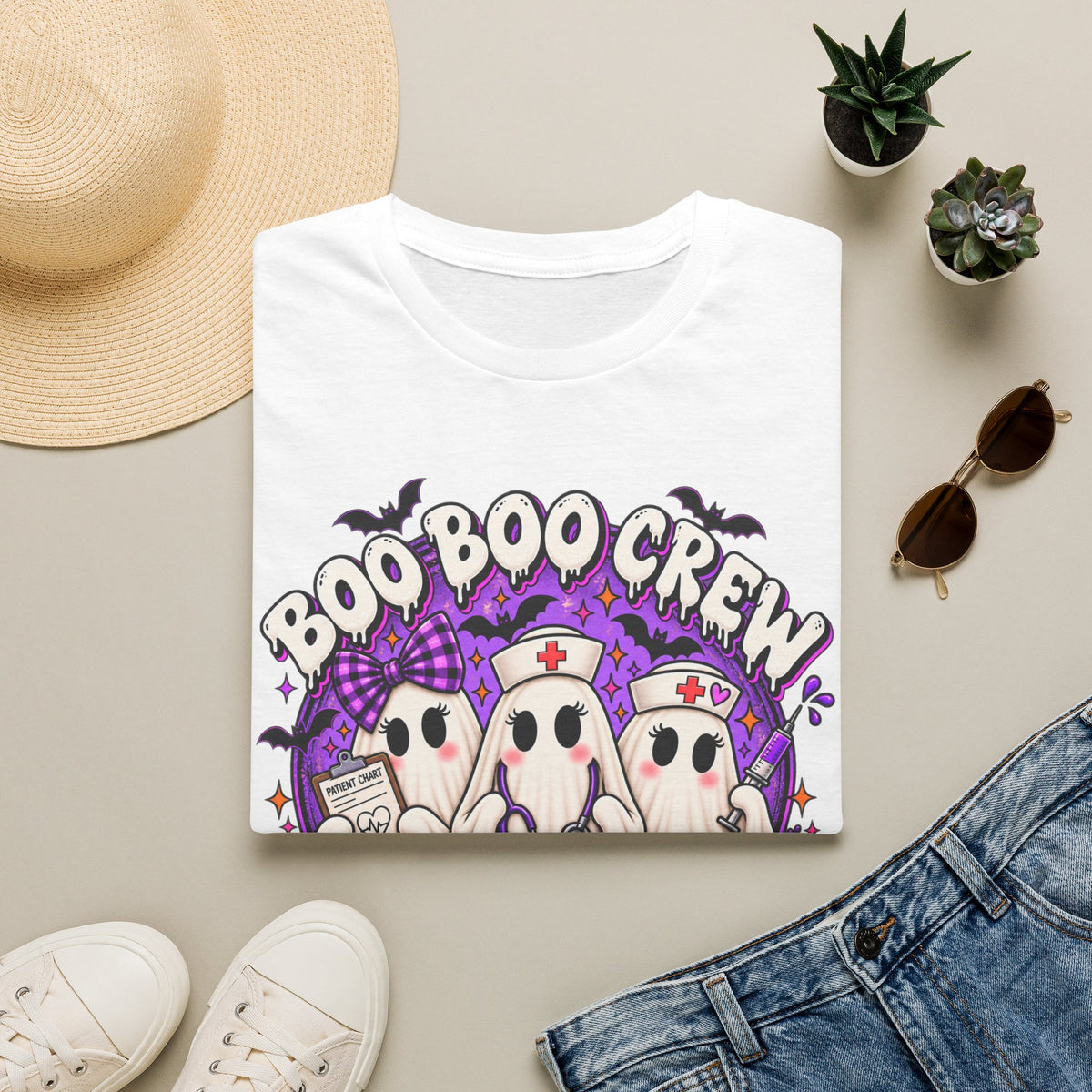 Boo Boo Crew T-Shirt - Halloween Nurse Graphic Tee
