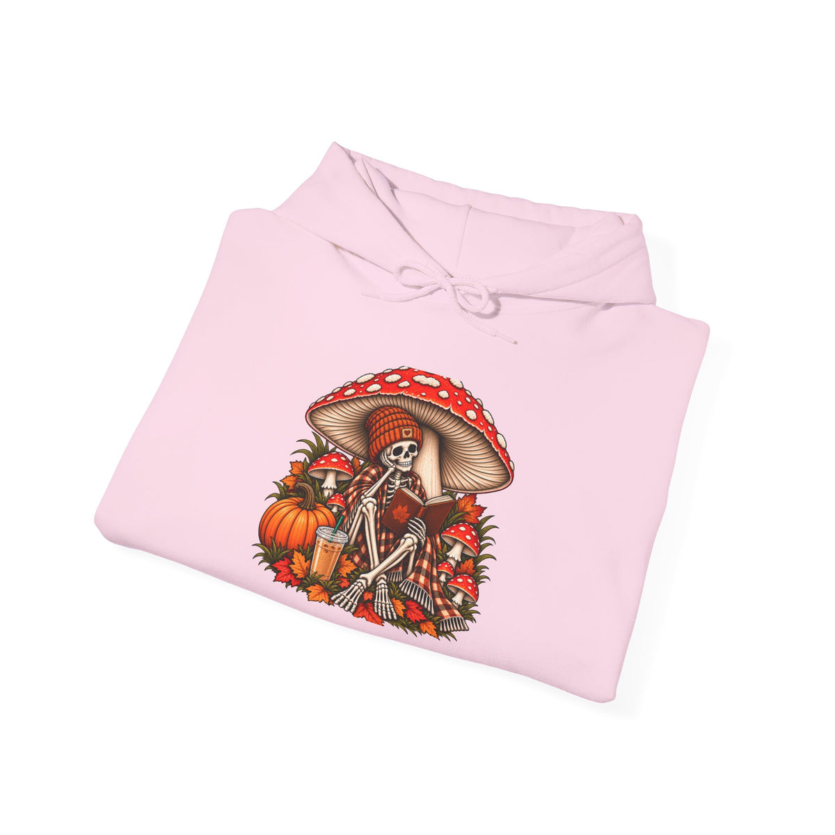 Autumn Mushroom Skeleton Hoodie - Graphic Hoodie