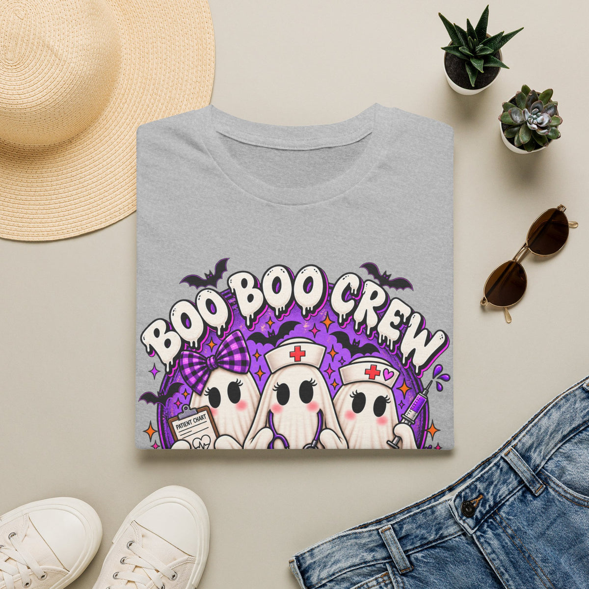 Boo Boo Crew T-Shirt - Halloween Nurse Graphic Tee