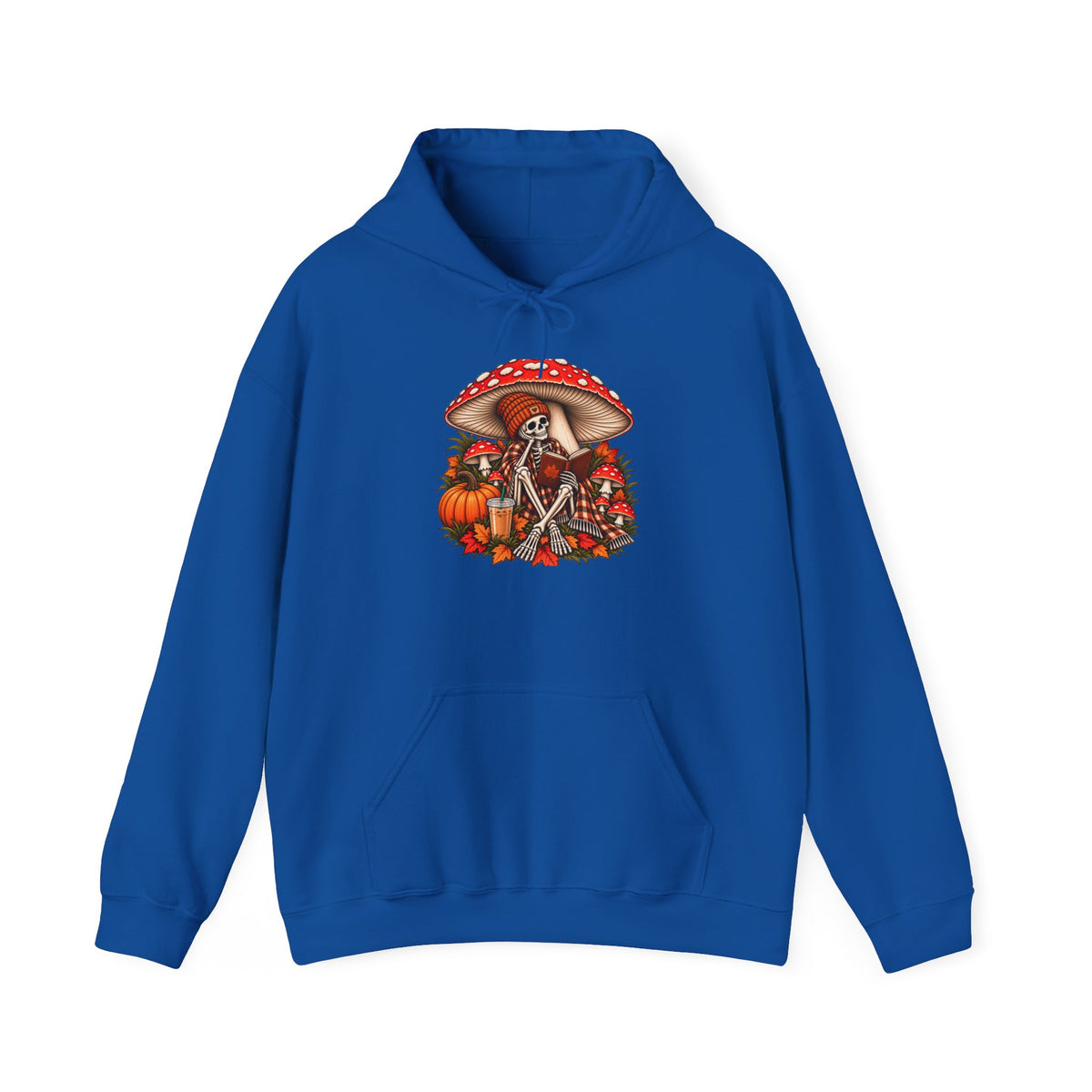 Autumn Mushroom Skeleton Hoodie - Graphic Hoodie