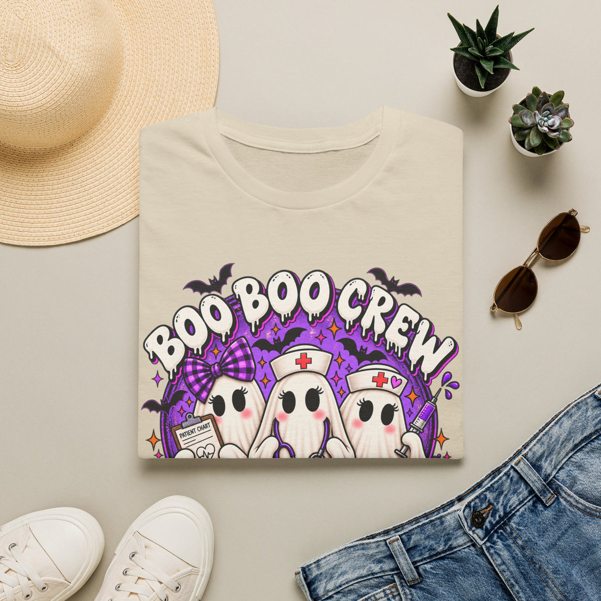 Boo Boo Crew T-Shirt - Halloween Nurse Graphic Tee