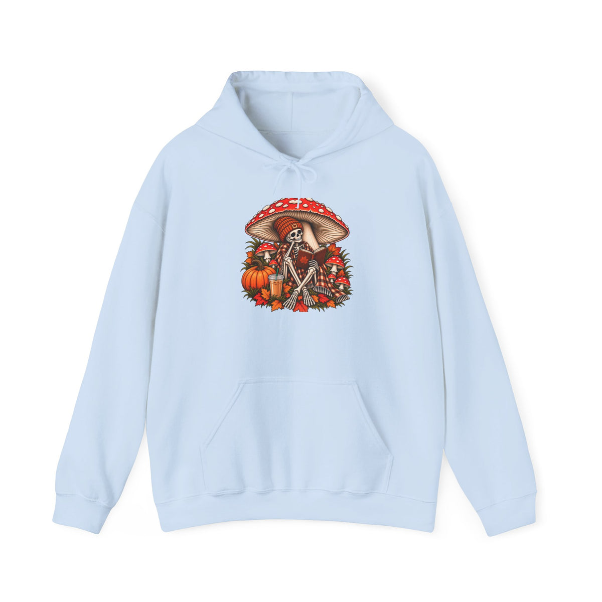Autumn Mushroom Skeleton Hoodie - Graphic Hoodie