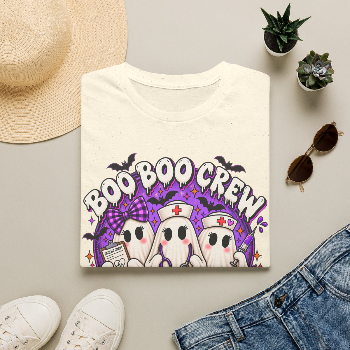 Boo Boo Crew T-Shirt - Halloween Nurse Graphic Tee