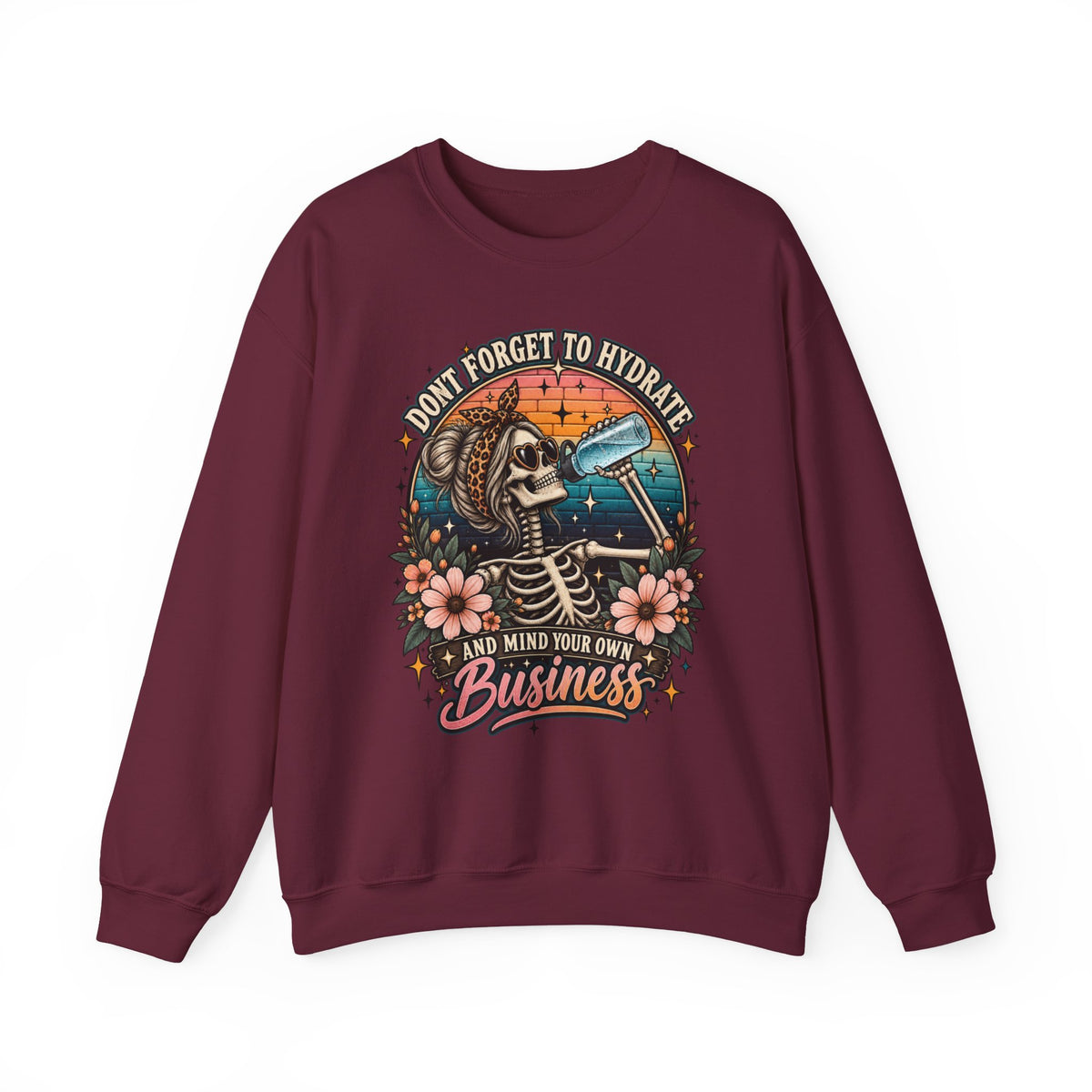 Funny Skeleton Hydrate - Crewneck Sweatshirt