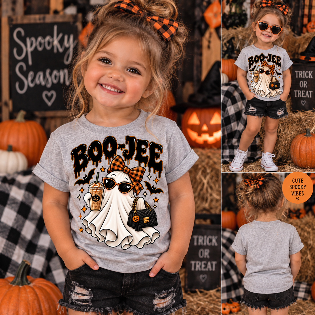 Toddler Tee — 'Boo-Jee' Fashion Ghost Halloween Shirt