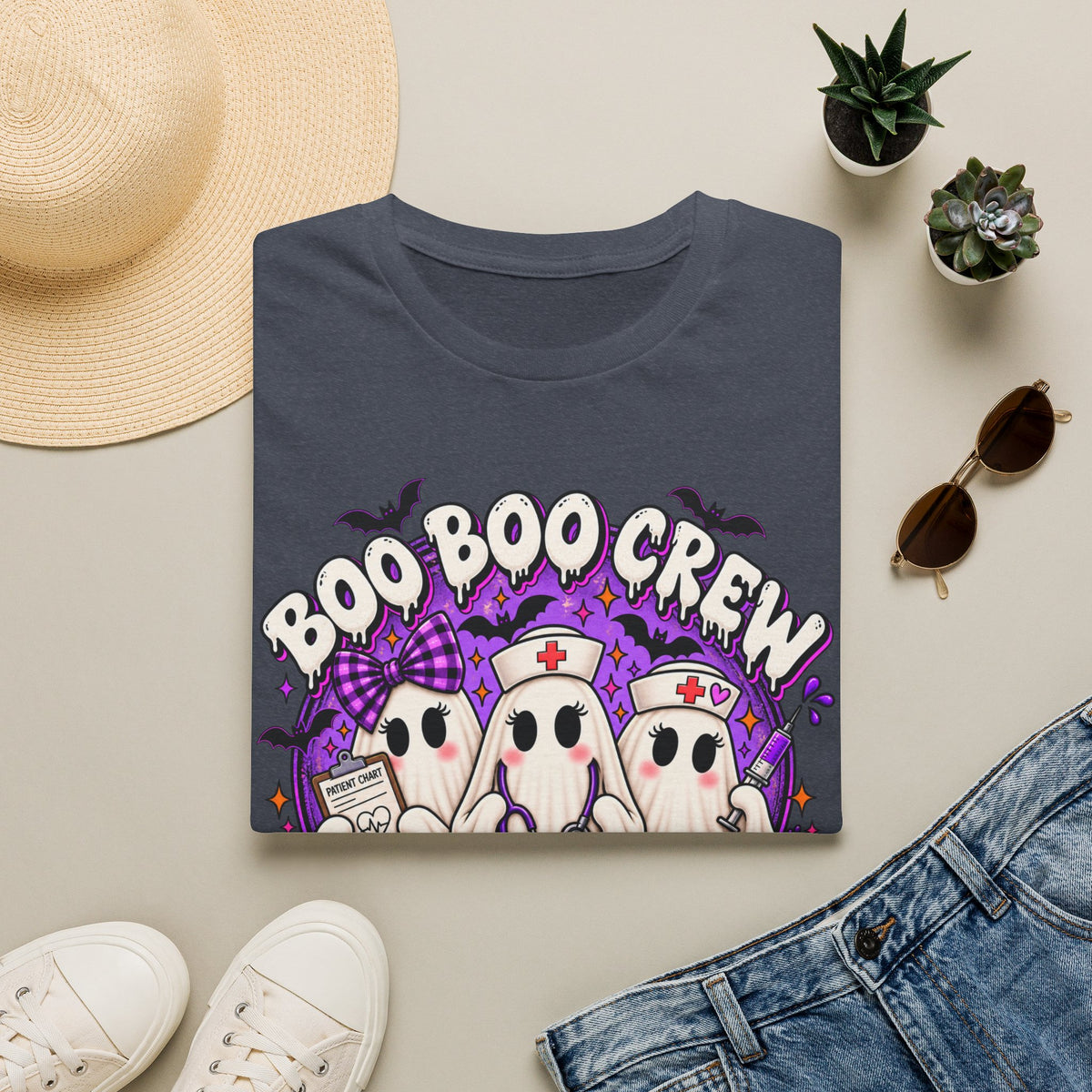 Boo Boo Crew T-Shirt - Halloween Nurse Graphic Tee