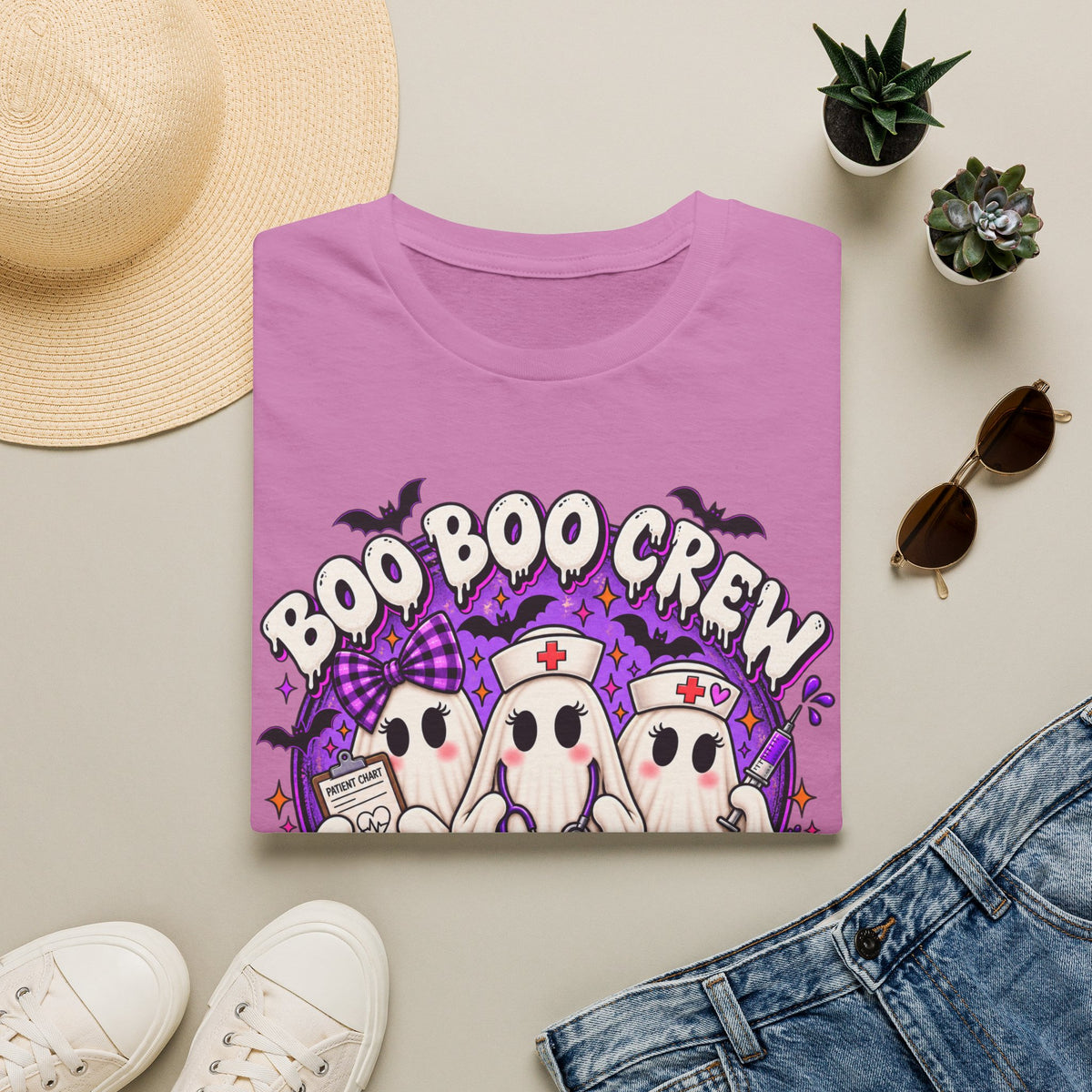 Boo Boo Crew T-Shirt - Halloween Nurse Graphic Tee