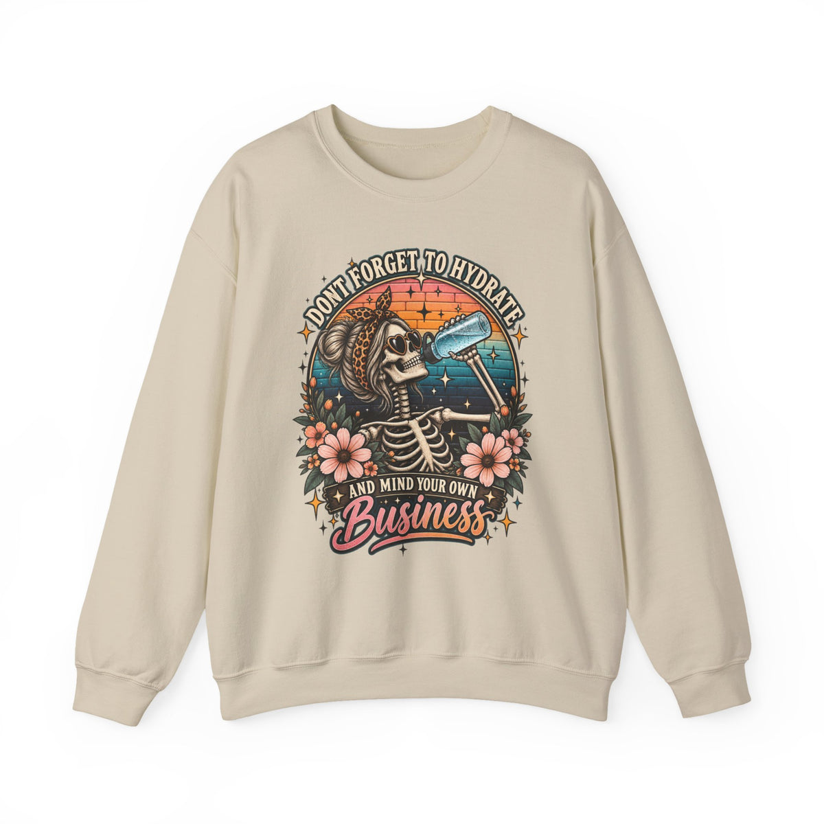 Funny Skeleton Hydrate - Crewneck Sweatshirt