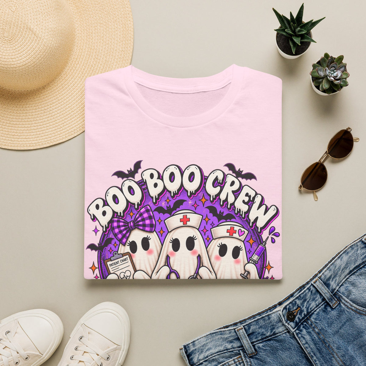 Boo Boo Crew T-Shirt - Halloween Nurse Graphic Tee