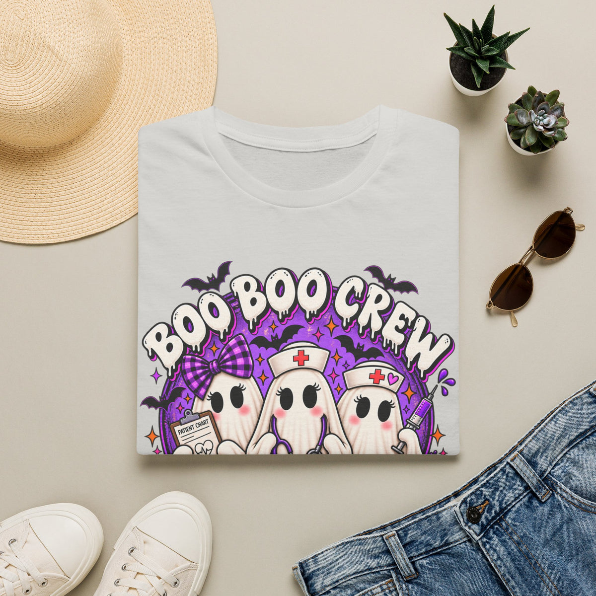 Boo Boo Crew T-Shirt - Halloween Nurse Graphic Tee