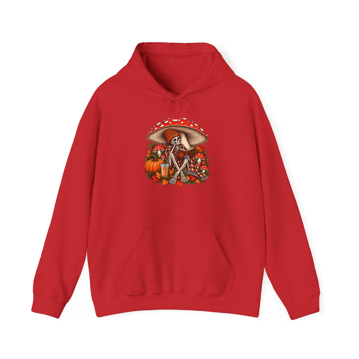 Autumn Mushroom Skeleton Hoodie - Graphic Hoodie
