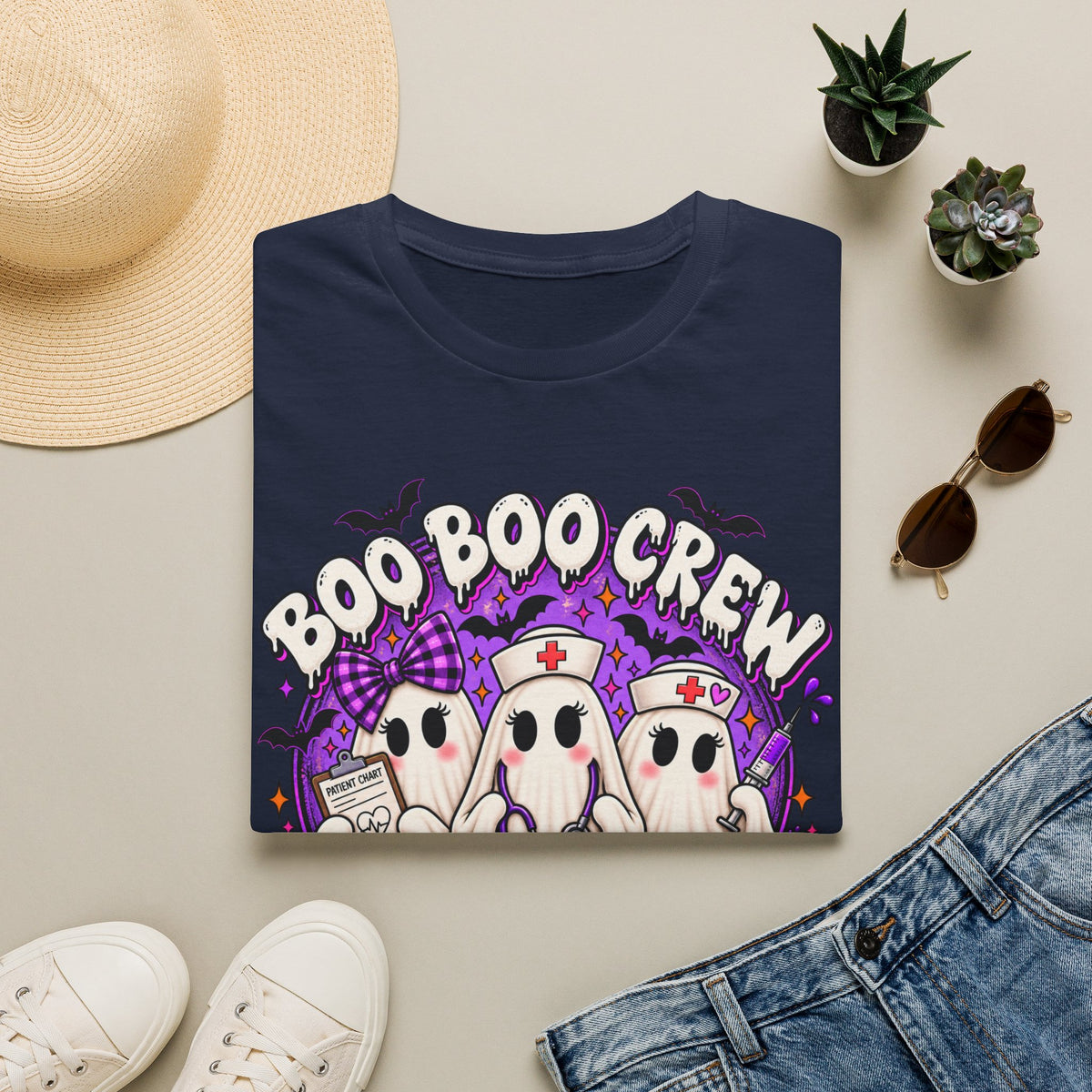 Boo Boo Crew T-Shirt - Halloween Nurse Graphic Tee