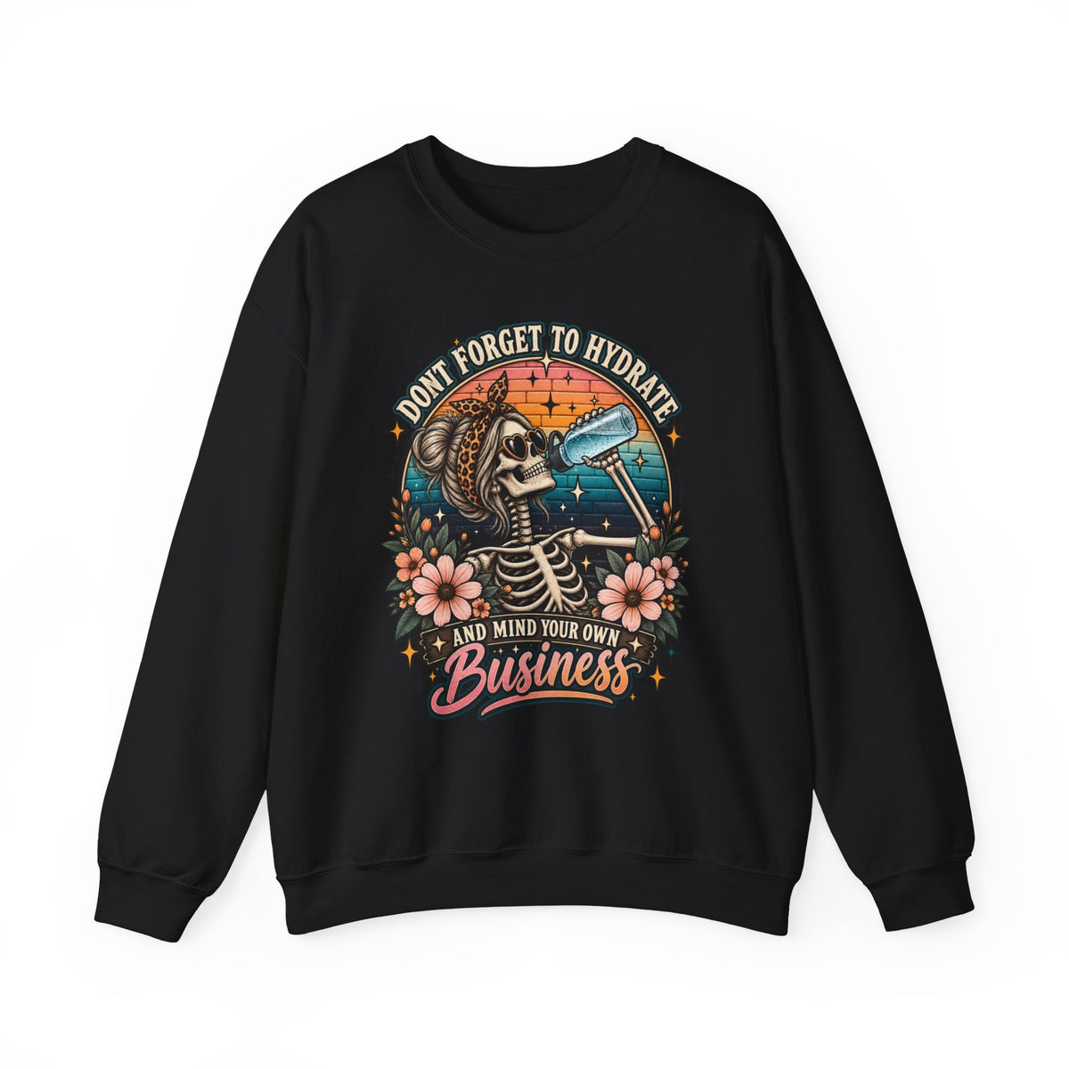 Funny Skeleton Hydrate - Crewneck Sweatshirt
