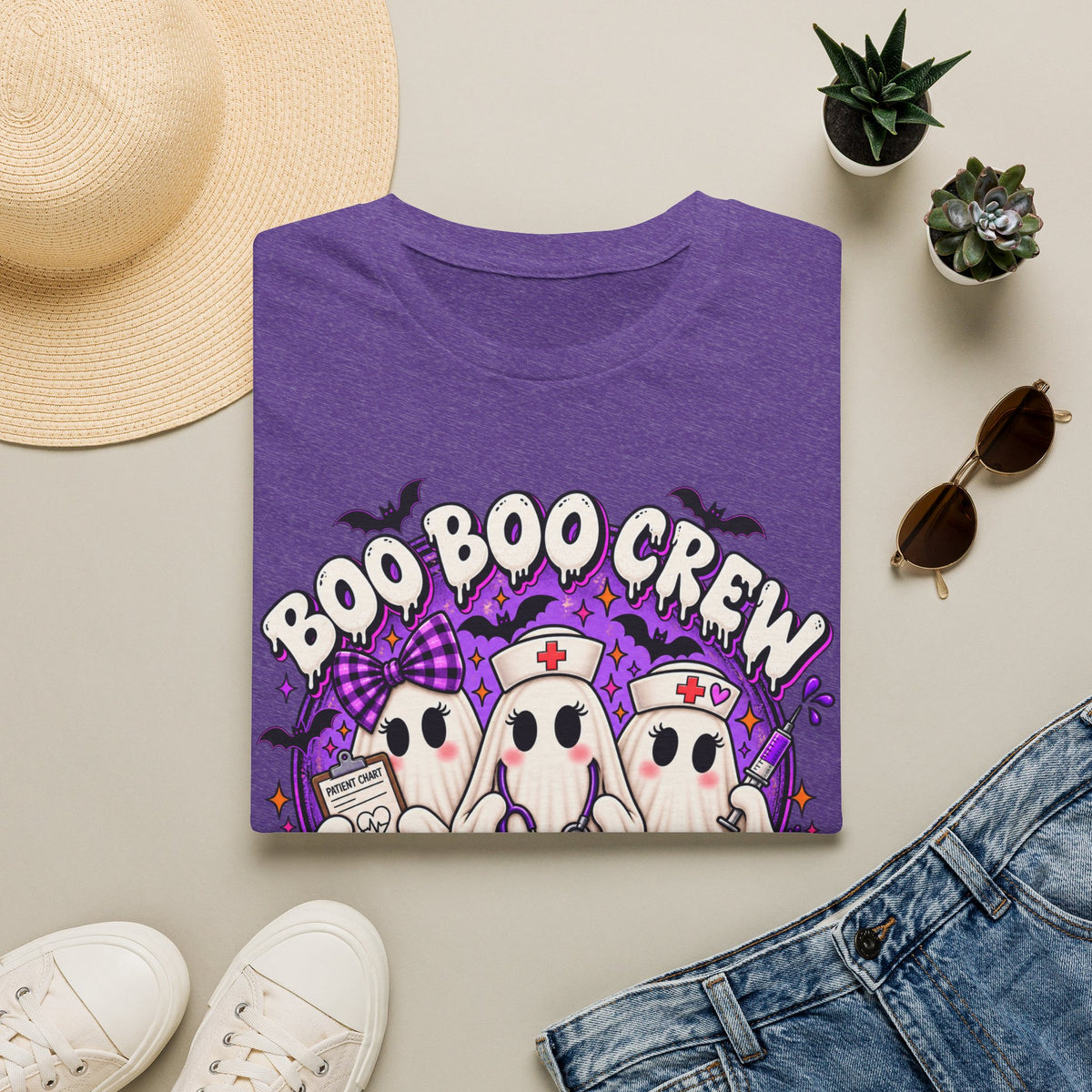 Boo Boo Crew T-Shirt - Halloween Nurse Graphic Tee