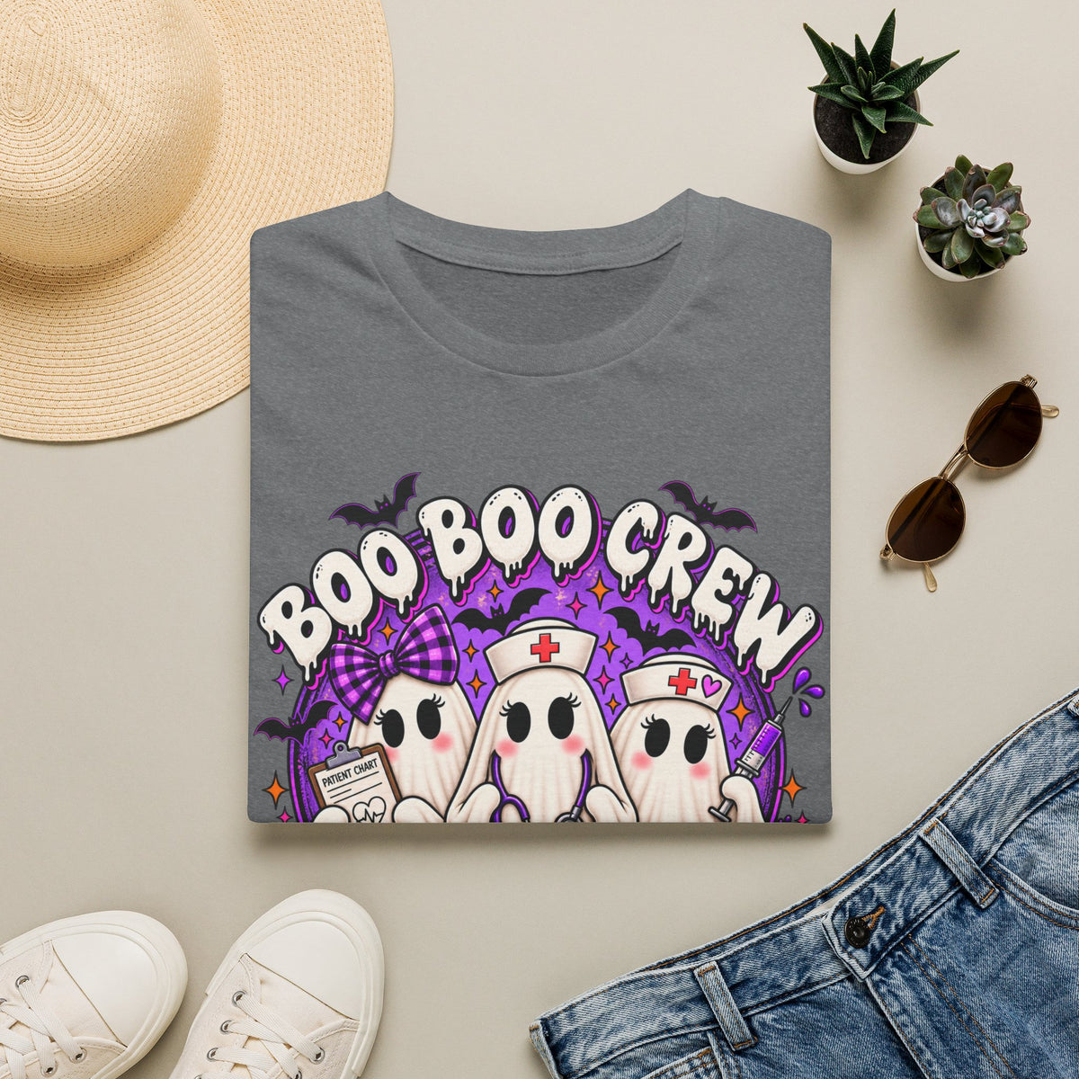 Boo Boo Crew T-Shirt - Halloween Nurse Graphic Tee