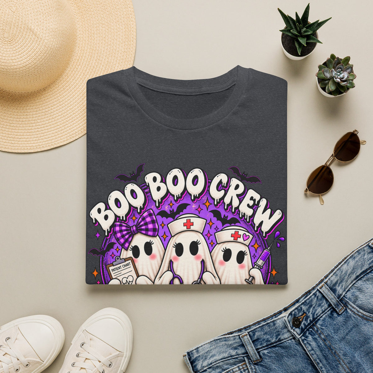Boo Boo Crew T-Shirt - Halloween Nurse Graphic Tee