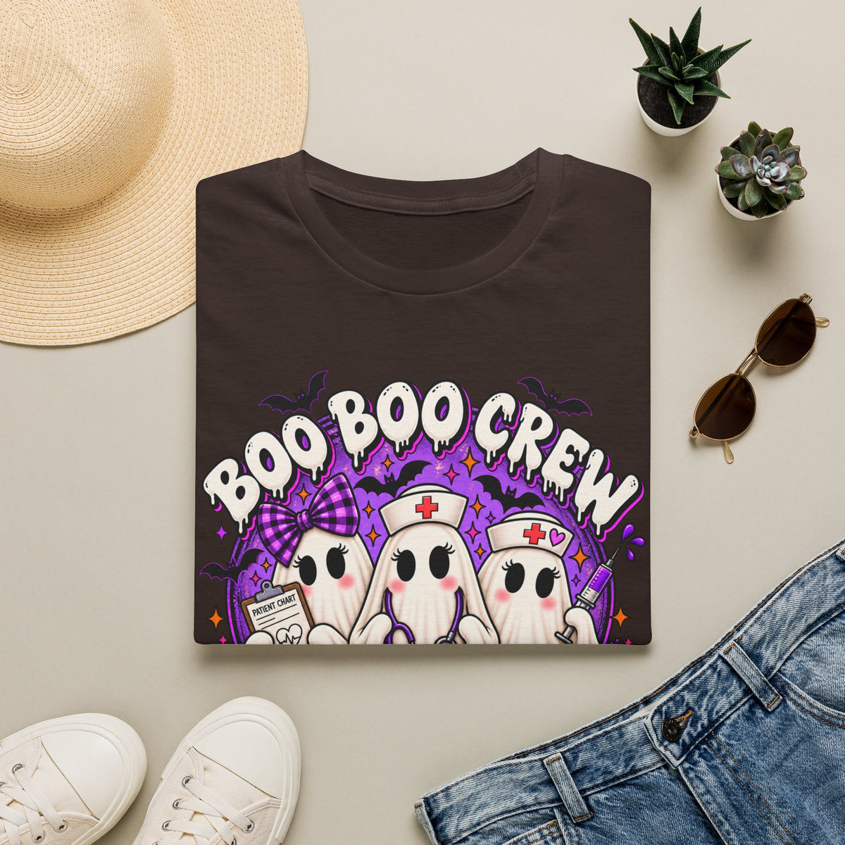 Boo Boo Crew T-Shirt - Halloween Nurse Graphic Tee