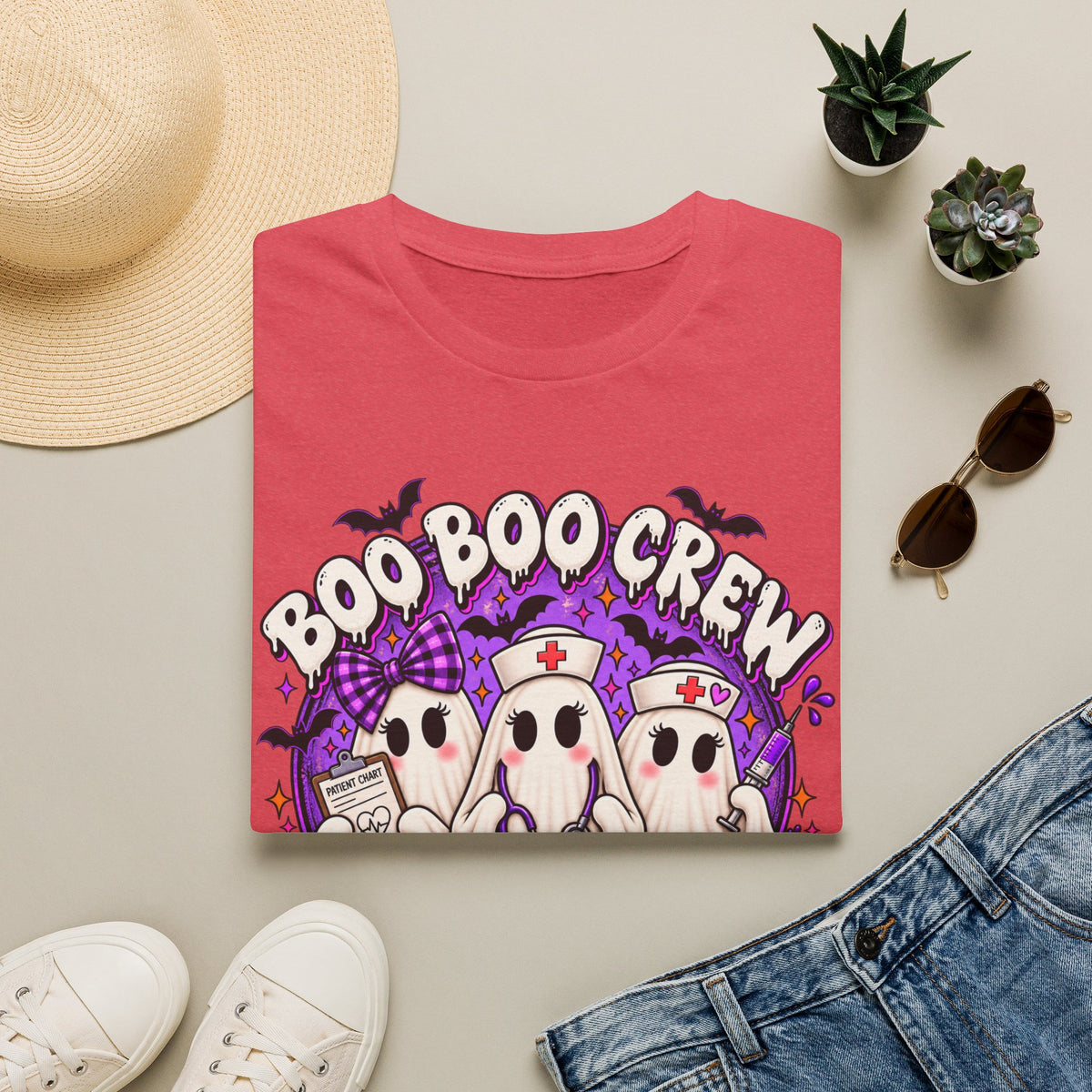 Boo Boo Crew T-Shirt - Halloween Nurse Graphic Tee